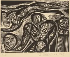 Cecil Skotnes, Death of John, 1979, woodcut on paper