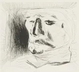 Robert Hodgins, Paul G, from Three Pauls and a Vince - A Suite of Four Etchings, 1987, line etching on paper