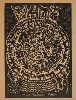 Jackson Hlungwani, Wisdom Circle, 1983, linocut on paper