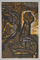Cecil Skotnes, Amandla!, 1988, colour woodcut on paper