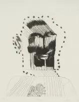 Robert Hodgins, Vince, from Three Pauls and a Vince - A Suite of Four Etchings, 1987, etching and aquatint on paper