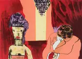 Robert Hodgins, An Ill-Matched Couple, 1996, colour lithograph on paper