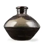 Andrew Walford, Green vase with brown decoration, stoneware with a celadon glaze and iron decoration