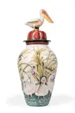Ardmore Ceramic Studio, Pelican lidded vessel