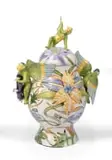 Lidded vessel with winged figures and flowers by Ardmore Ceramic Studio, 2008, painted and glazed ceramic, offered Jan 2026