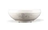 Esias Bosch, White bowl with blue flower motif, porcelain with white glaze and cobalt decoration