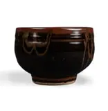 Esias Bosch, Bowl with wavey motifs, stoneware with iron glaze