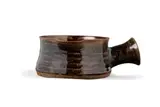 Tim Morris, One handled bowl with spout, stoneware with tenmoku glaze
