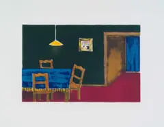 Sam Nhlengethwa, A Hotel in Randfontein, 1998, eight colour lithograph on paper