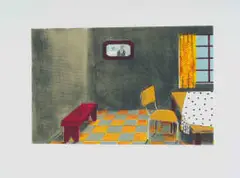Sam Nhlengethwa, My Grandmother's Kitchen in the Sixties, 1998, six colour lithograph on paper