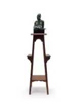 Ella Cronjé, Shadow (Geppetto), 2017, bronze with a green patina, on a granite base