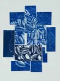 Chris Soal, Influx, from the SINE/SIGN Portfolio, 2016, two colour linocut on Fabriano