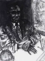 Diane Victor, Politician, charcoal on paper