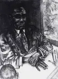 Diane Victor, Politician, charcoal on paper