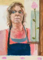 Clare Menck, Valentine's Selfie, 2015, oil on artist's board