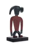 Norman Catherine, Hammerhead, painted and carved wood, on a wooden base