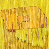 Galia Gluckman, (In) Line Next To You, 2025, paper construction with acrylic and binding tape on board