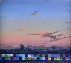 Mj Lourens, City Skyline, 2015, oil on panel