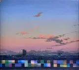 Mj Lourens, City Skyline, 2015, oil on panel