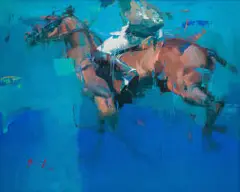 Azul del Sur by Christian Hook, hand embellished canvas print, offered Mar 2026