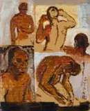 Simon Stone, Figure Studies, oil on cardboard