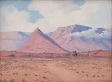 Willem Hermanus Coetzer, Karoo Koppie, 1949, oil on artist's board