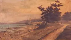 Charles J. Shrubsole, The Bluff, Durban Harbour, oil on canvas laid down on board