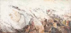 Cecil Higgs, Abstract in White and Brown, 1921, oil on canvas
