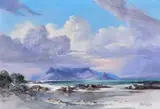 Gabriel de Jongh, View of Table Mountain, oil on canvas
