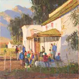 Roelof Rossouw, Lunch Time, oil on canvas
