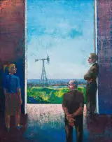 Tadeusz Jaroszynski, Recollections VII, 1994, gouache on paper laid down on board