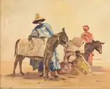 Lucy Mary Wiles, Loading - Basutoland, oil on board