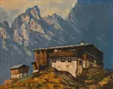 Stefan Ampenberger, Cottage, oil on board