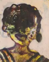 Mostaff Muchawaya, Untitled (Abstract Figure), 2023, oil on unstretched canvas