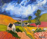 Thomas Monro, Winelands, oil on canvas