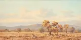 Otto Klar, Tree and Mountain Bush Landscape, oil on canvas