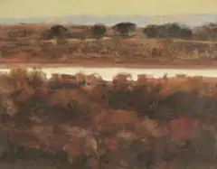 Ben Coutouvidis, River, 1996, oil on canvas sheet