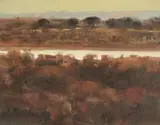 Ben Coutouvidis, River, 1996, oil on canvas sheet