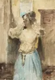 Alexander Rose-Innes, Dressing, watercolour on paper