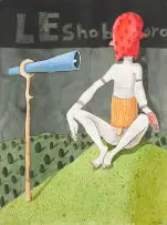 Colbert Mashile, Cowardice is Slavery, watercolour on paper