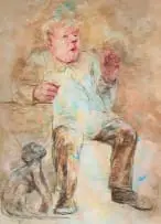Karin Jaroszynska, Montresor Series IV, 1980, oil and pastel on paper