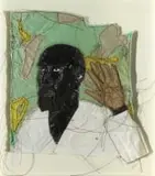 Wilfred Timire, Untitled (Man), found cement bags and thread