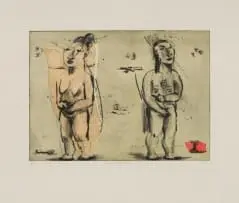 Expulsion II by Deborah Bell, 1998, etching on paper, sold Mar 2026