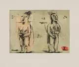 Deborah Bell, Expulsion II, 1998, etching on paper