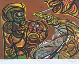 Cecil Skotnes, The Albatross, 1975, colour woodcut on paper