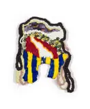 Troy Makaza, Multicoloured Abstract, silicone infused paint, on a Perspex backing