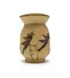 Hylton Nel, Vase with black bird motifs, hand-painted and incised stoneware