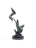 Llewellyn Davies, Seagulls, bronze with a dark brown patina, on a granite base
