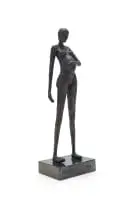 Jean Doyle, Standing Pregnant Nude, bronze with a brown patina, on a granite base