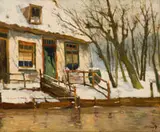 Jan Harm Weijns, Winter om Rotterdam (Winter in Rotterdam), oil on canvas